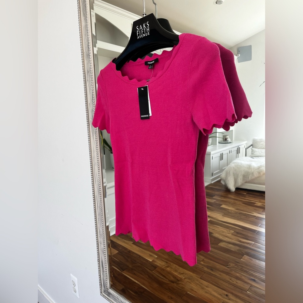 NEW WITH TAGS Premise XS Hot Pink Sweater